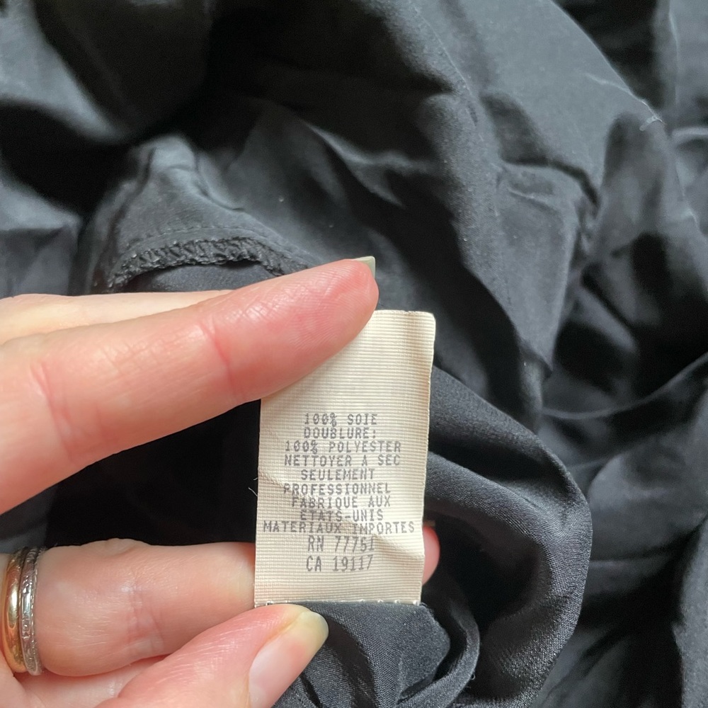 Vintage Betsey Johnson Y2K Silk charmeuse centerline ruched dress black holiday - Picture 6 of 8